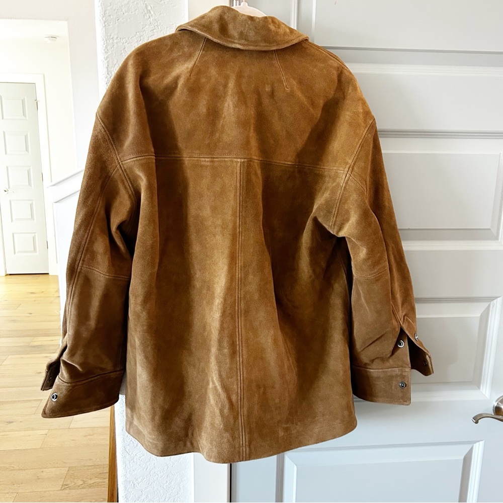 NWT Free People Rosie Suede Jacket Wheat Bran Brown - Picture 5 of 5
